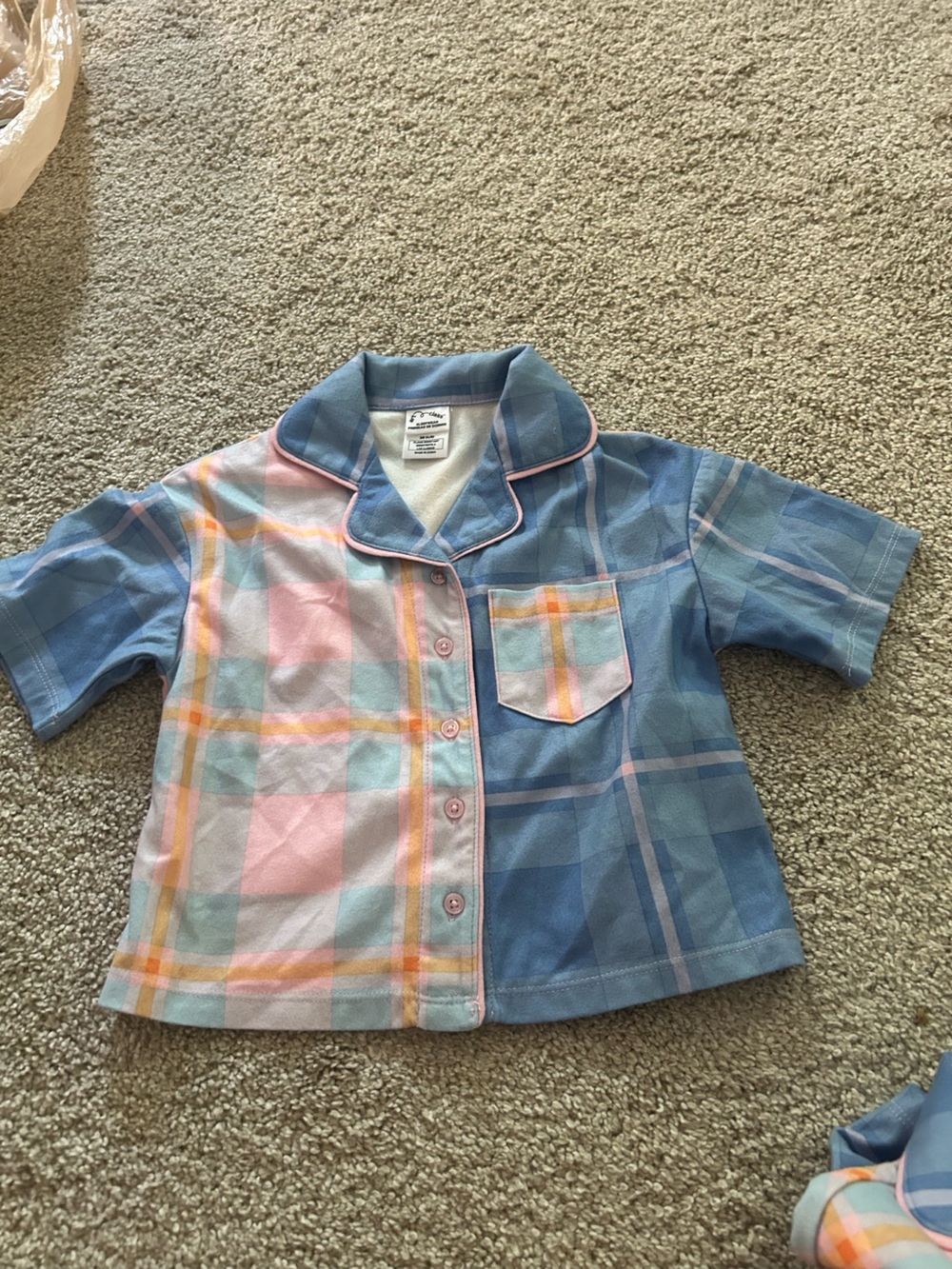 Art Class XS Plaid PJ Top NWOT